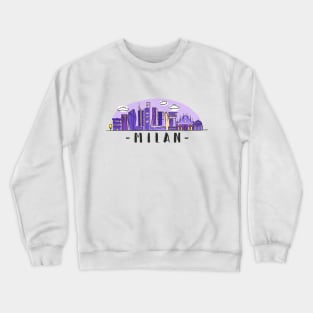 Milan Italy Skyline Crewneck Sweatshirt